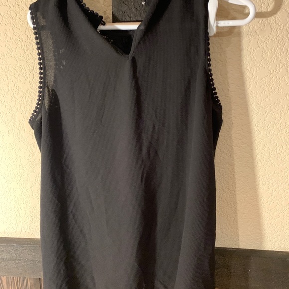 Halogen Nordstrom lace and crepe top large - Picture 7 of 9